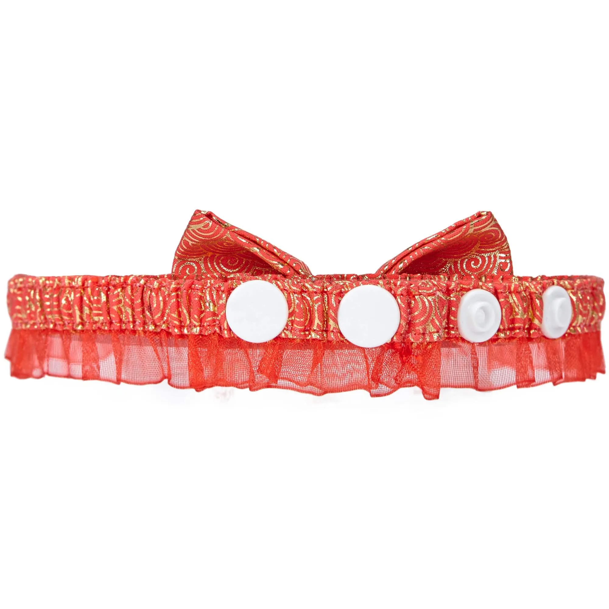 Lucky Clouds Bowtie Cat Collar with Pearl