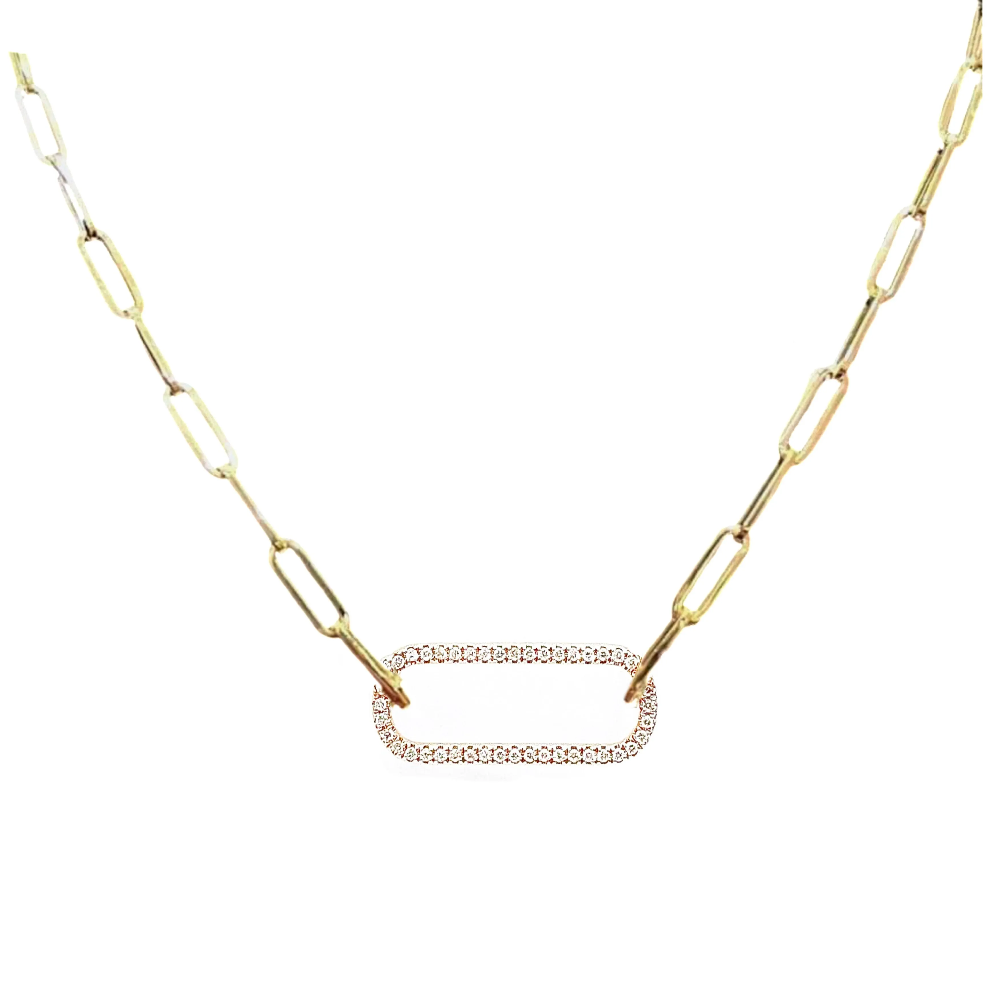 #LVNA2024 | Golden Bar Link Chain Diamond Necklace 14kt