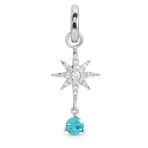 March Aquamarine Birthstone Charm - Star (Rewards Store)