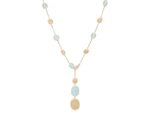 Marco Bicego 18K Yellow Gold, Aquamarine and Diamond Necklace