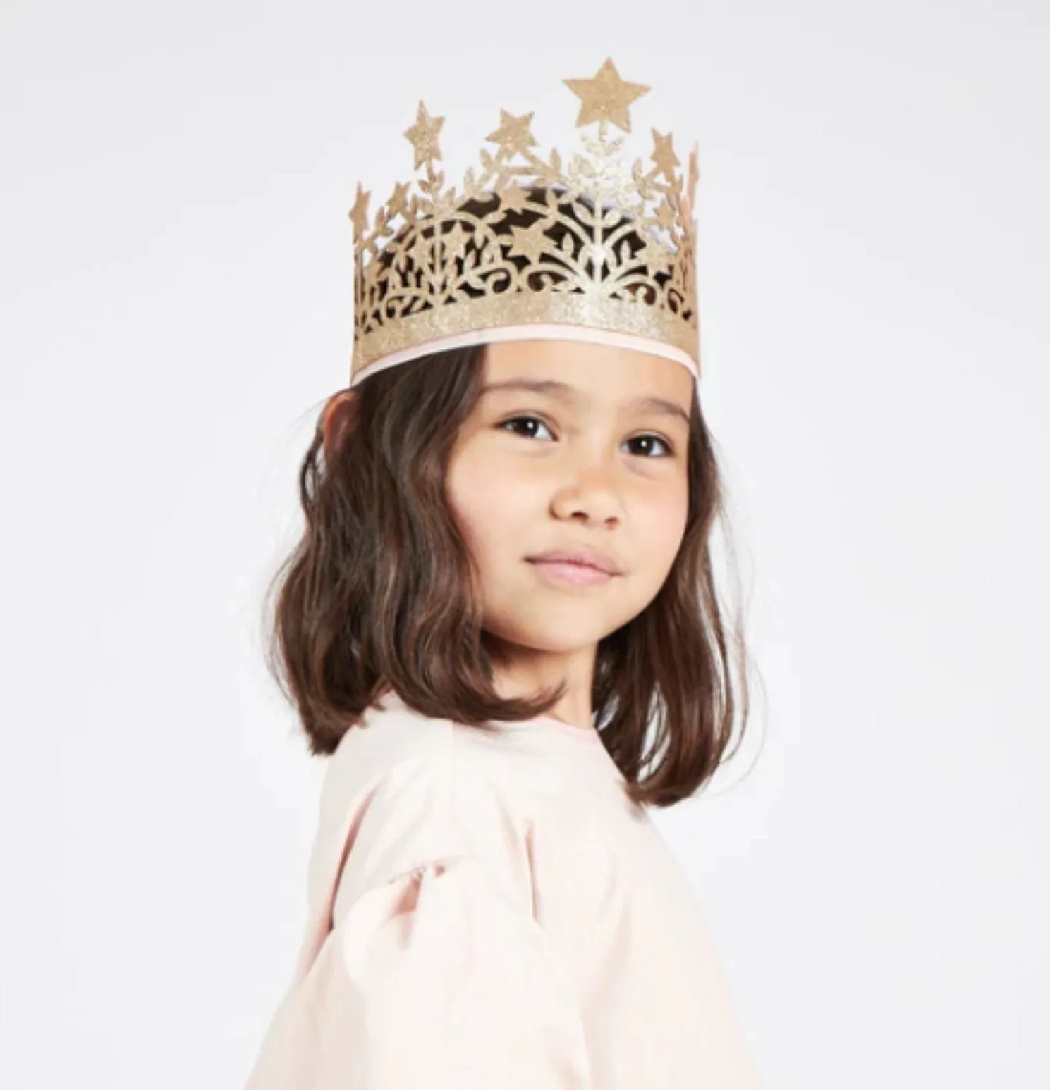 Meri Meri Gold Glitter Fabric Crown