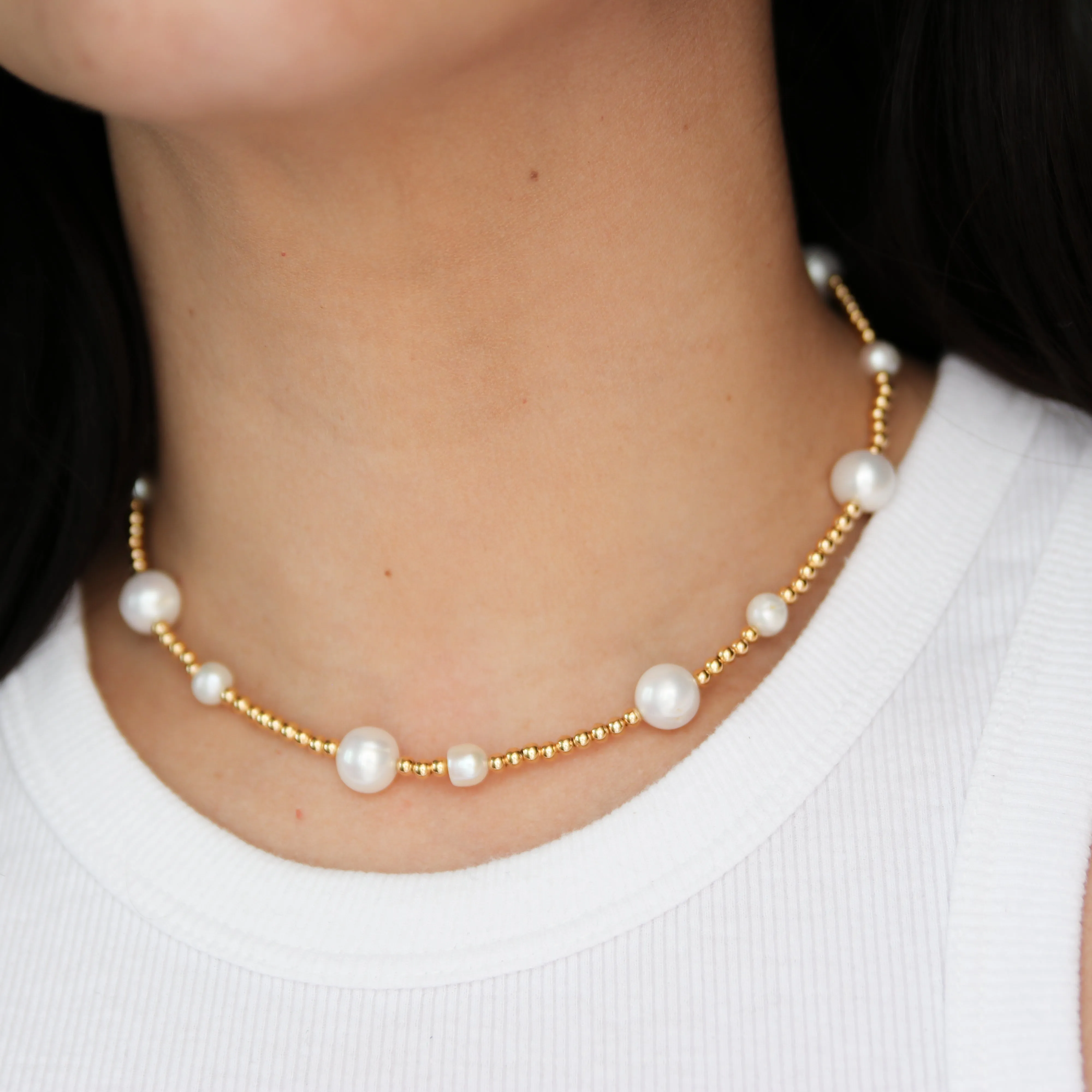 Mix Pearls Beaded Necklace