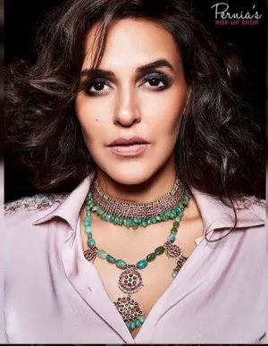 Neha Dhupia In Emerald Collar