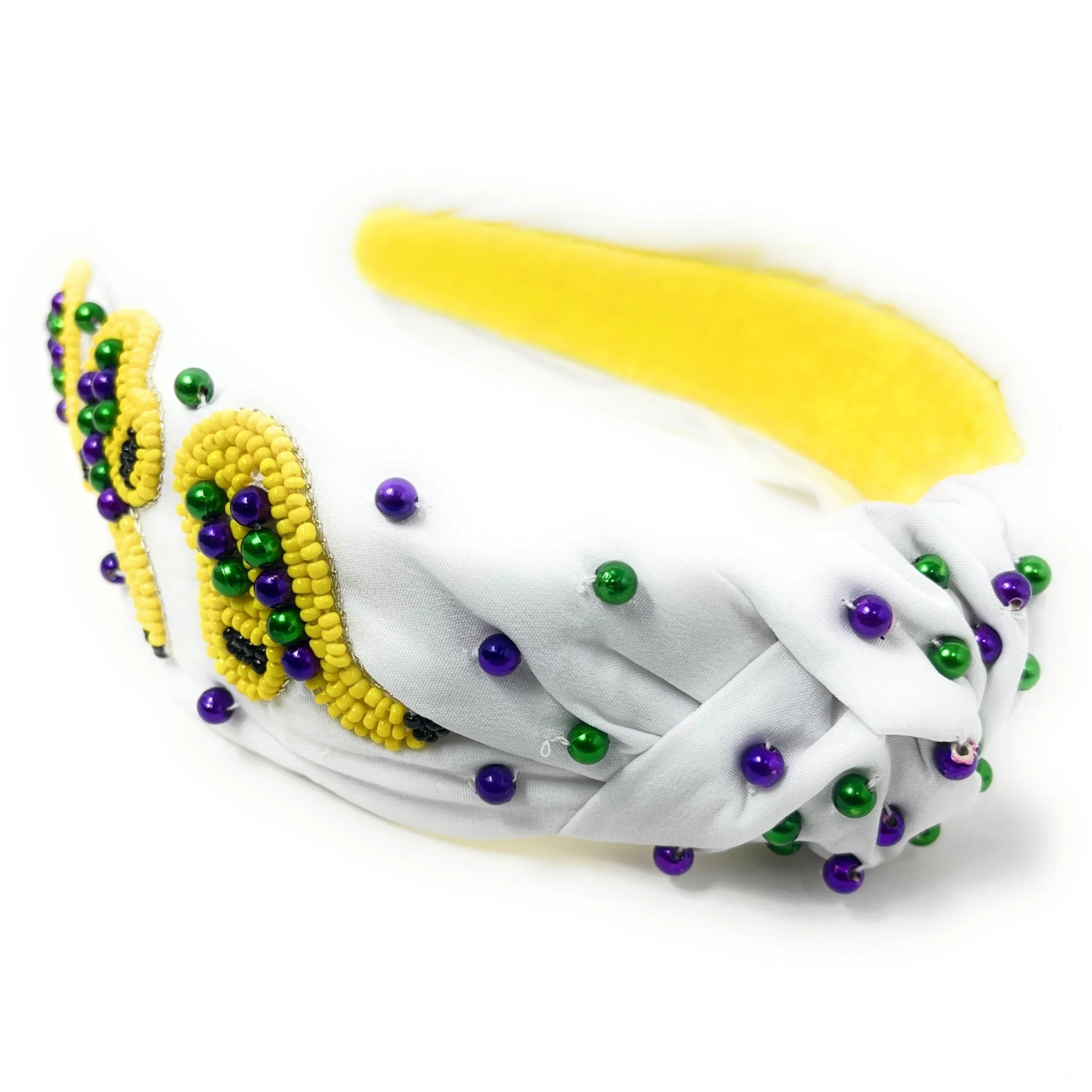 New! Hand Beaded Saxophone Knot Headband