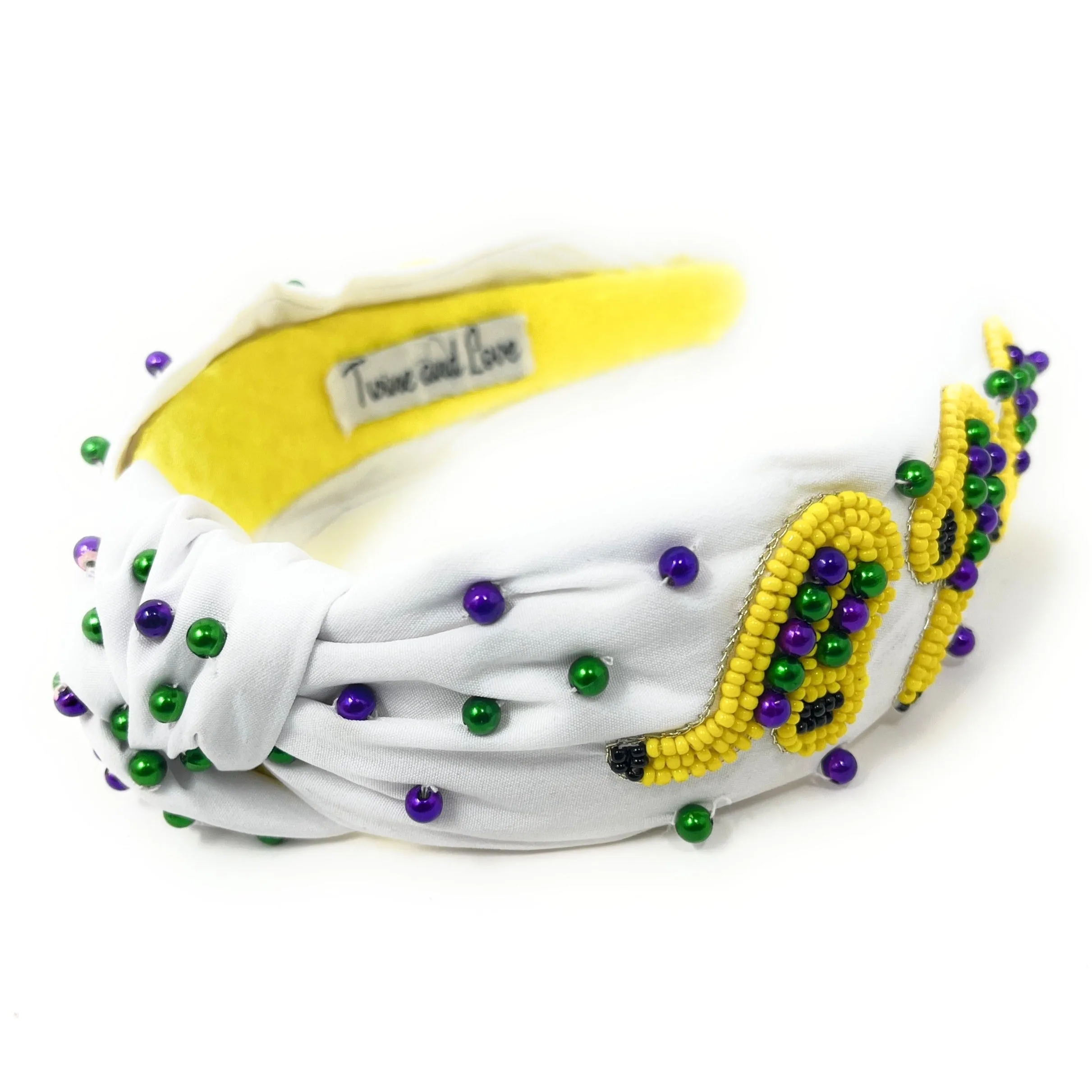 New! Hand Beaded Saxophone Knot Headband