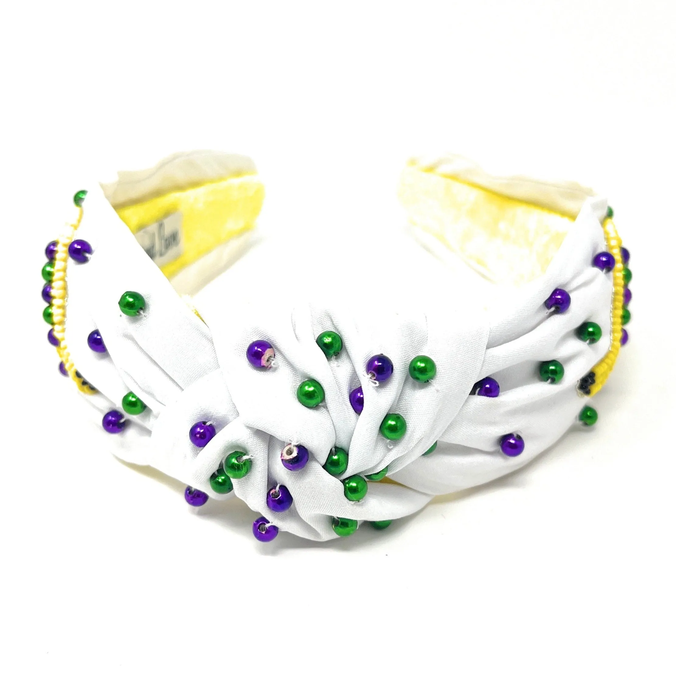 New! Hand Beaded Saxophone Knot Headband