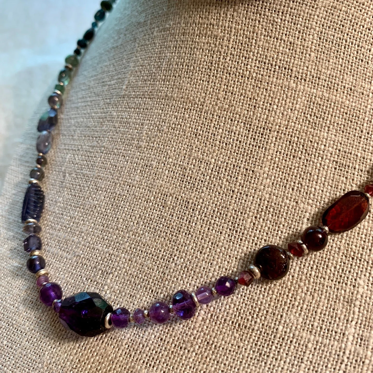 Ombre Gemstones Necklace by Ruth