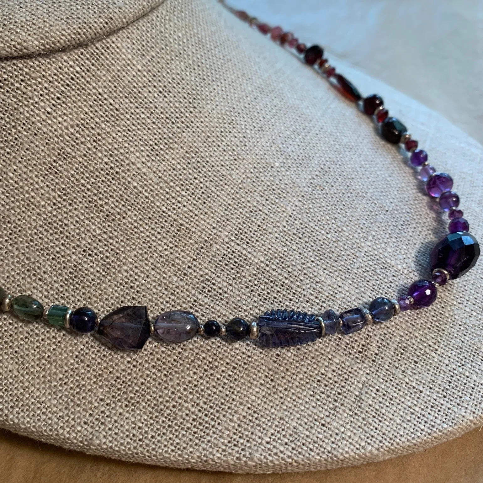 Ombre Gemstones Necklace by Ruth