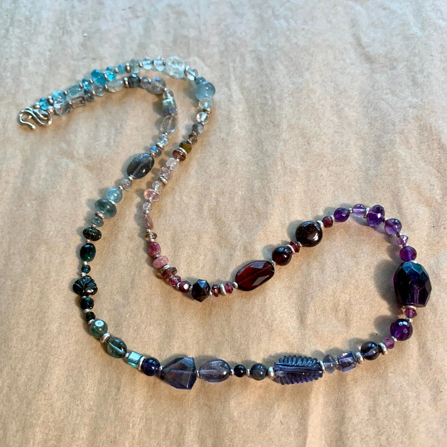 Ombre Gemstones Necklace by Ruth