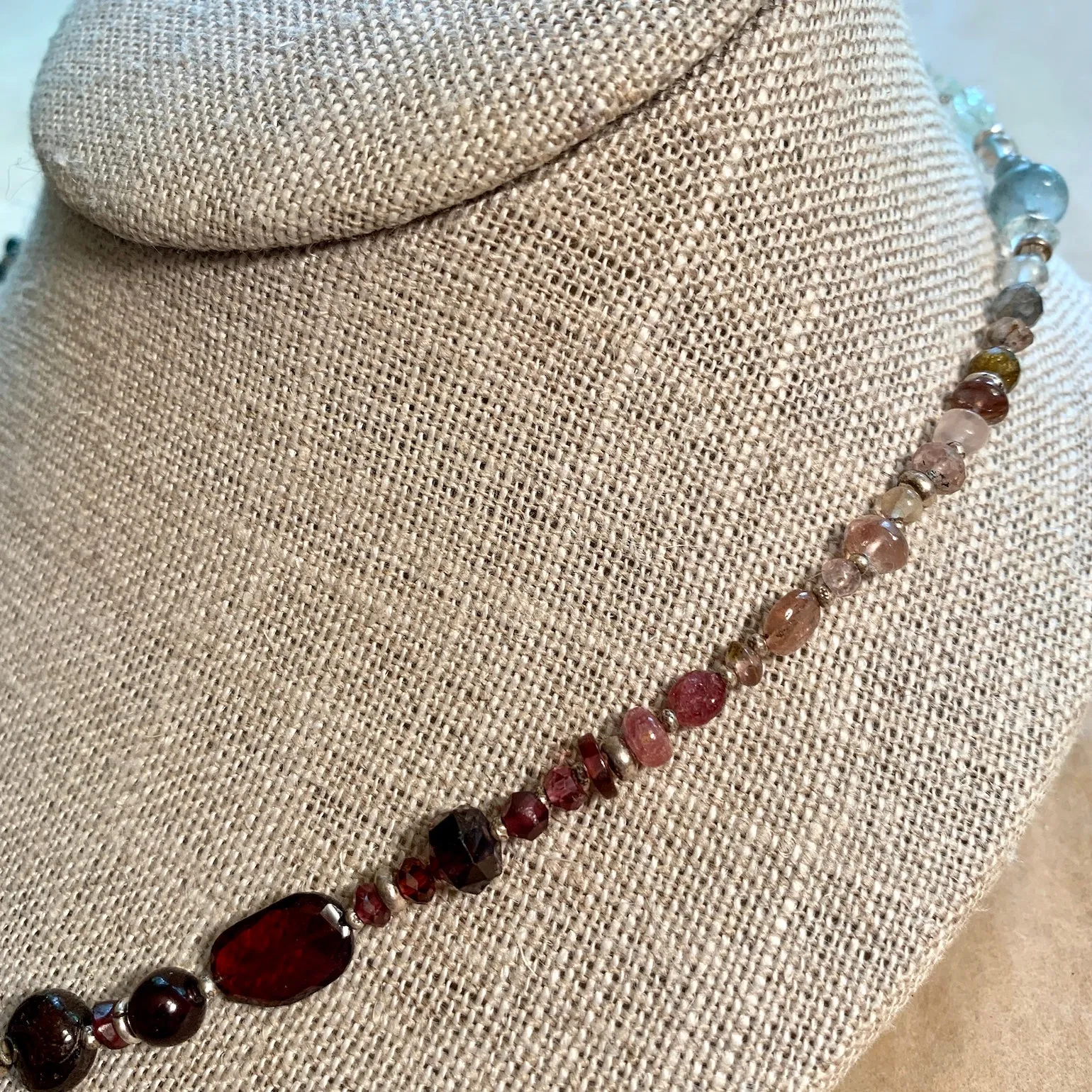 Ombre Gemstones Necklace by Ruth