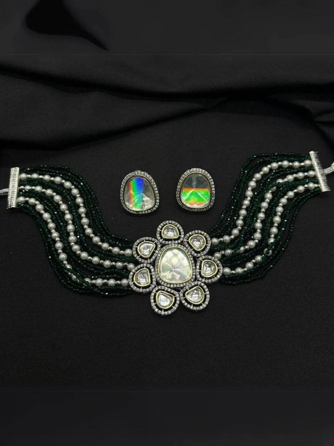 Pearl Beaded Kundan Choker Set