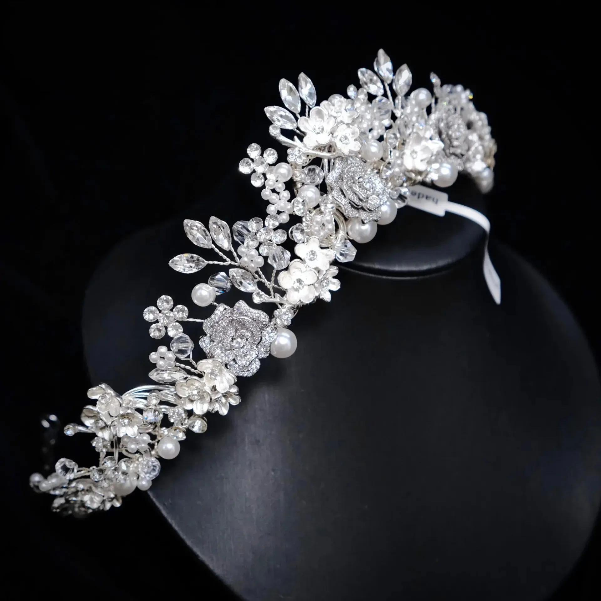 Pearl Flowers Bridal Crown Tiaras