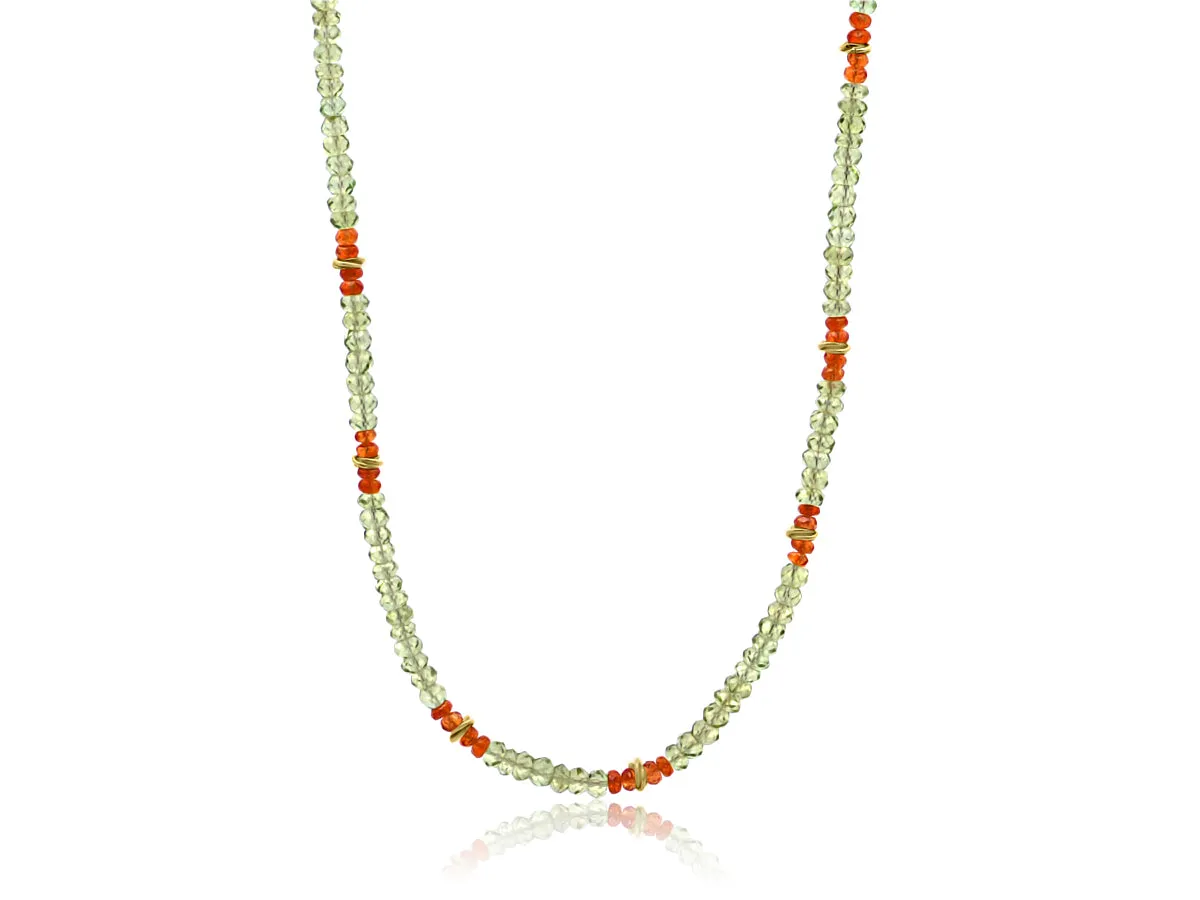 Peridot & Mandarine Garnet Necklace E3899