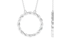 Pure Diamond Twisted Eternity Necklace in Pave Setting