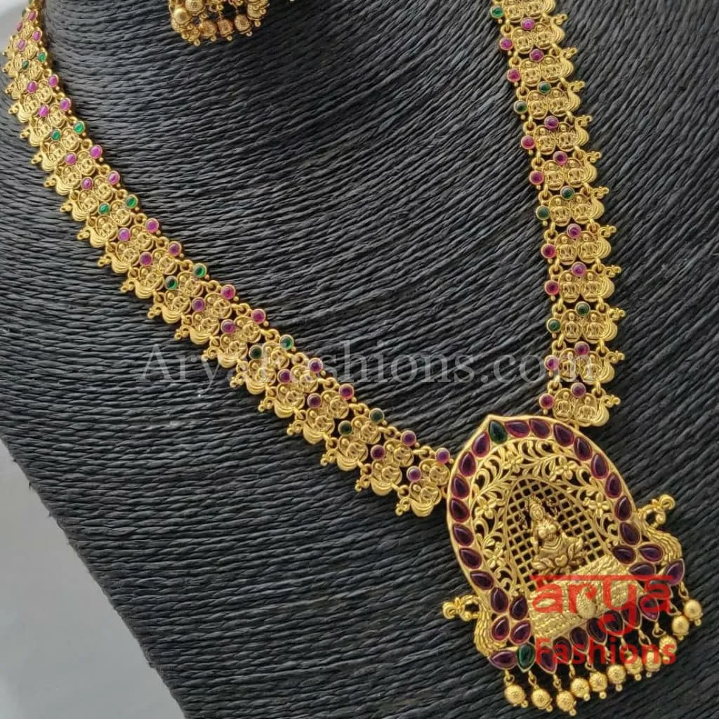 Rajwadi Temple Jewelry with Ruby Emerald Beads