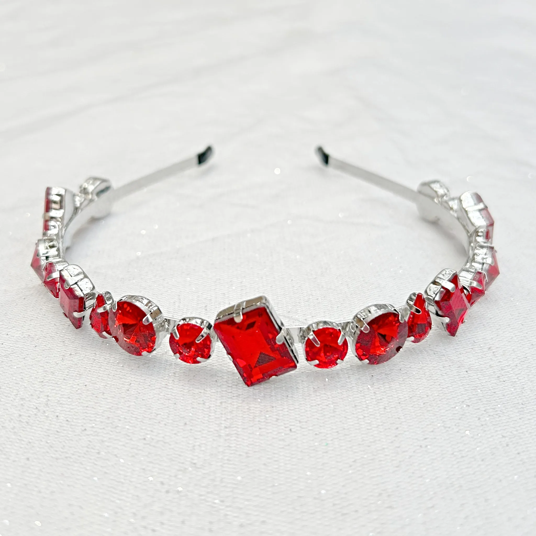 Red Sparkly Headband Wedding Guest Hair Band