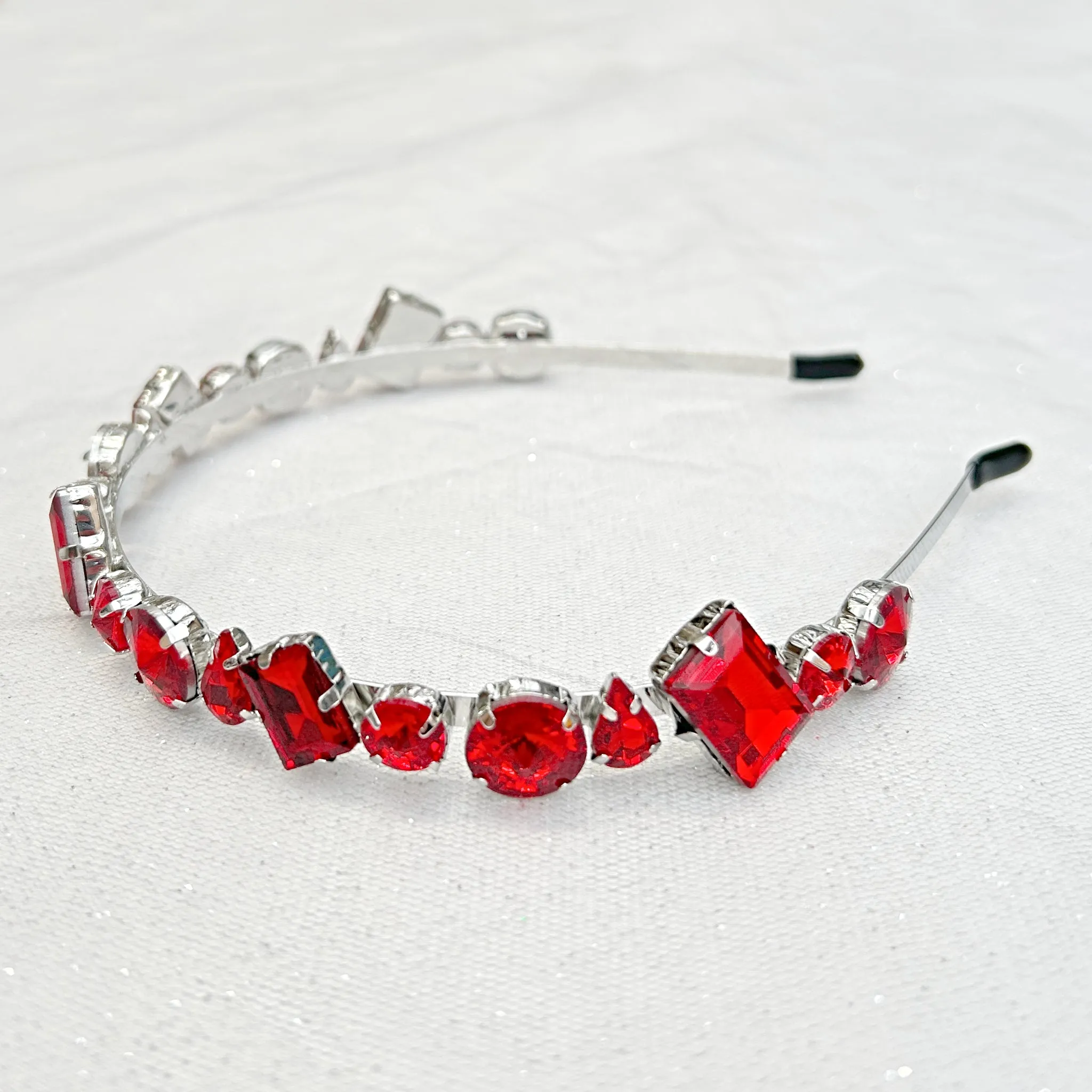 Red Sparkly Headband Wedding Guest Hair Band