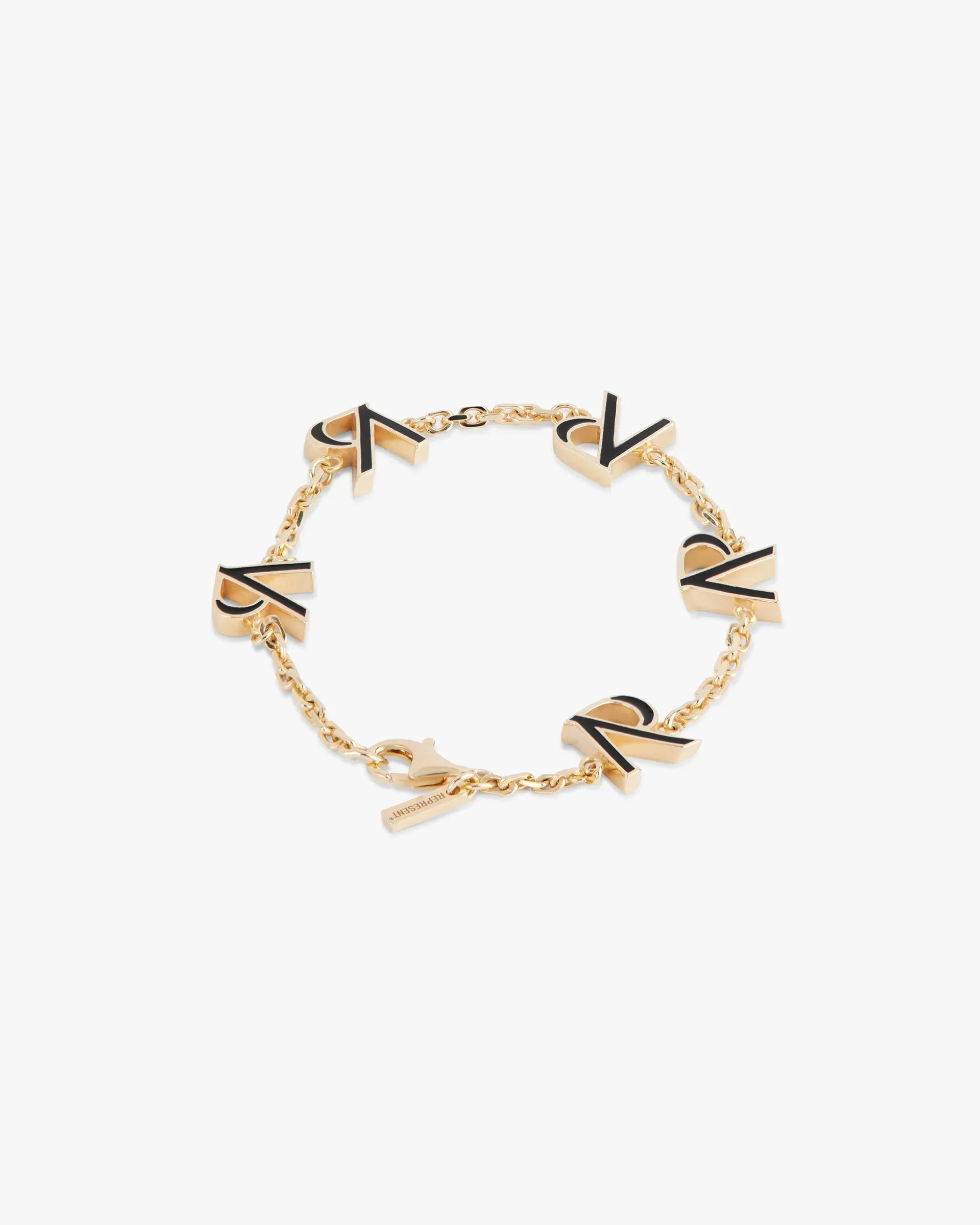 Represent Enamel Bracelet - Gold Plated