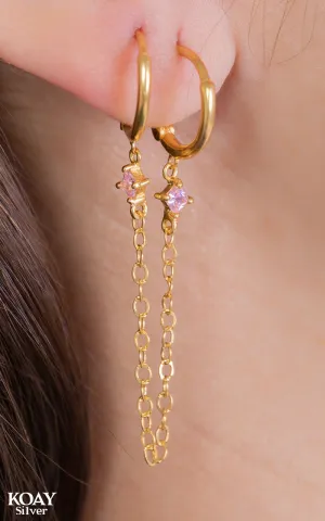 Rose Zircon Chain Earcuff GP