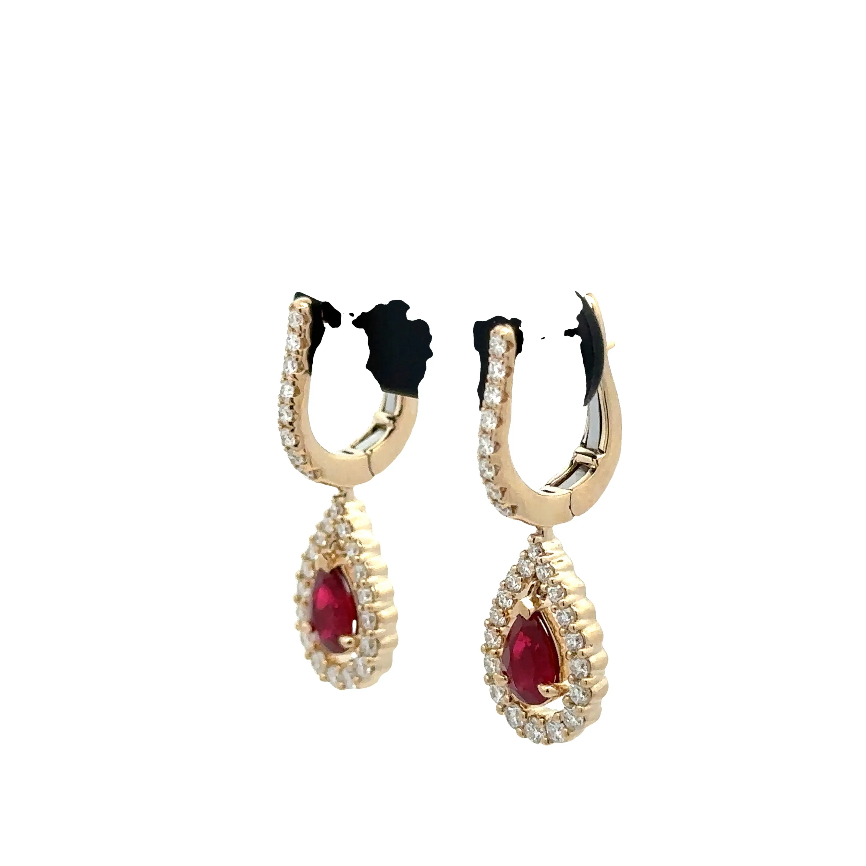 Ruby & Diamond Dangle Earrings