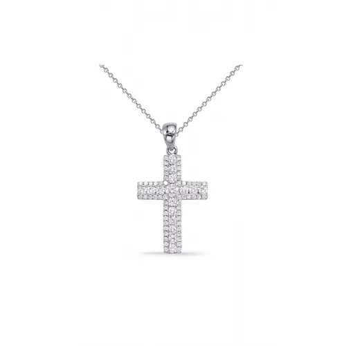 S Kashi & Sons Crosses Necklace P3321WG