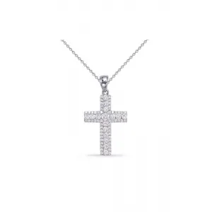 S Kashi & Sons Crosses Necklace P3321WG