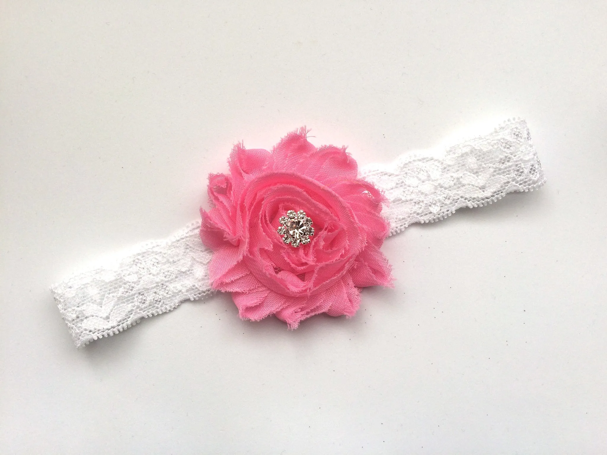 Shabby flower Headband-pick your color!