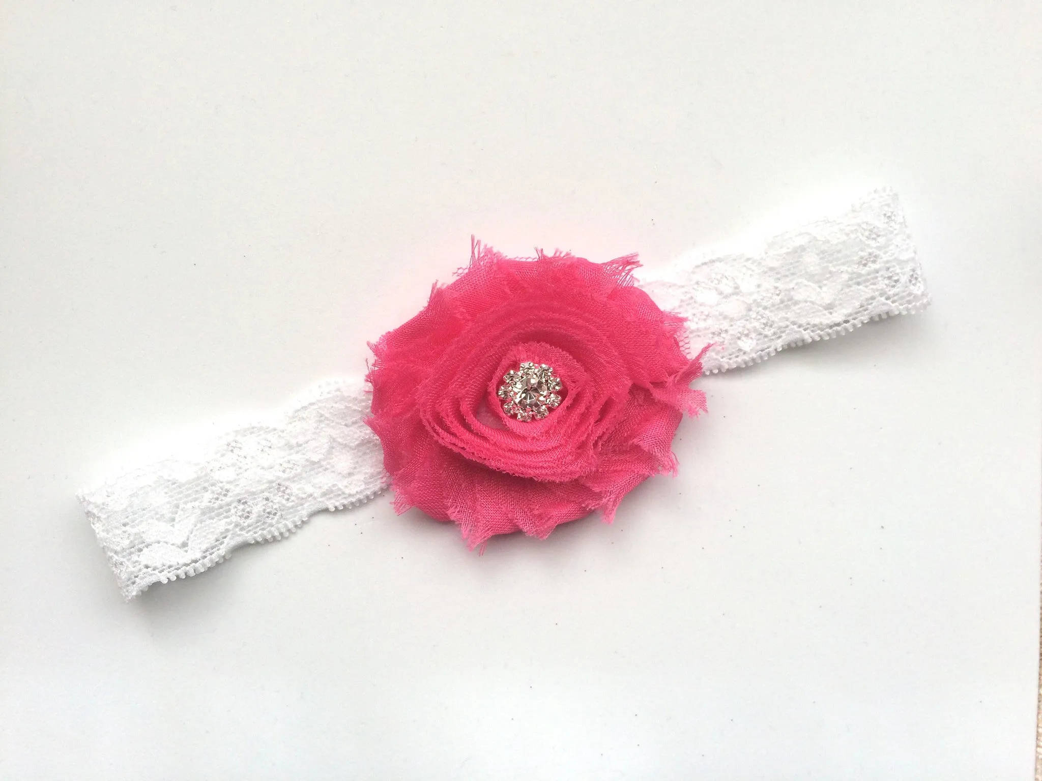 Shabby flower Headband-pick your color!