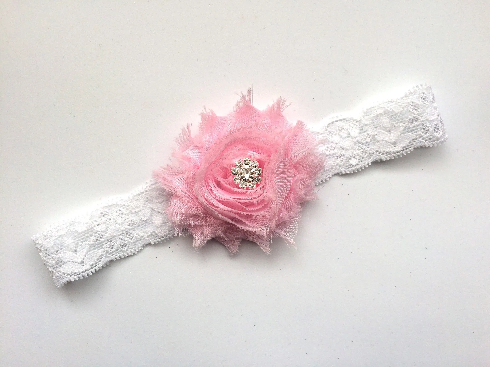 Shabby flower Headband-pick your color!