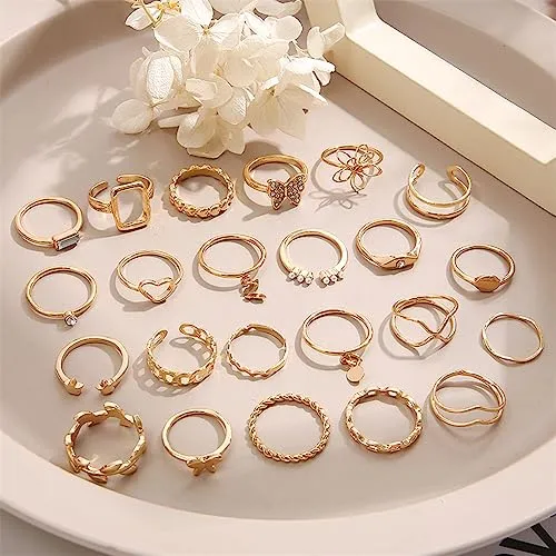 Shining Diva Fashion 23 Pcs Latest Stylish Rings for Women and Girls (14842r)