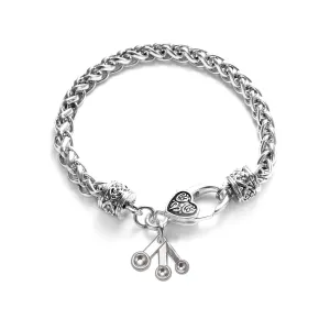 Silver Measuring Spoons Charm Braided Bracelet