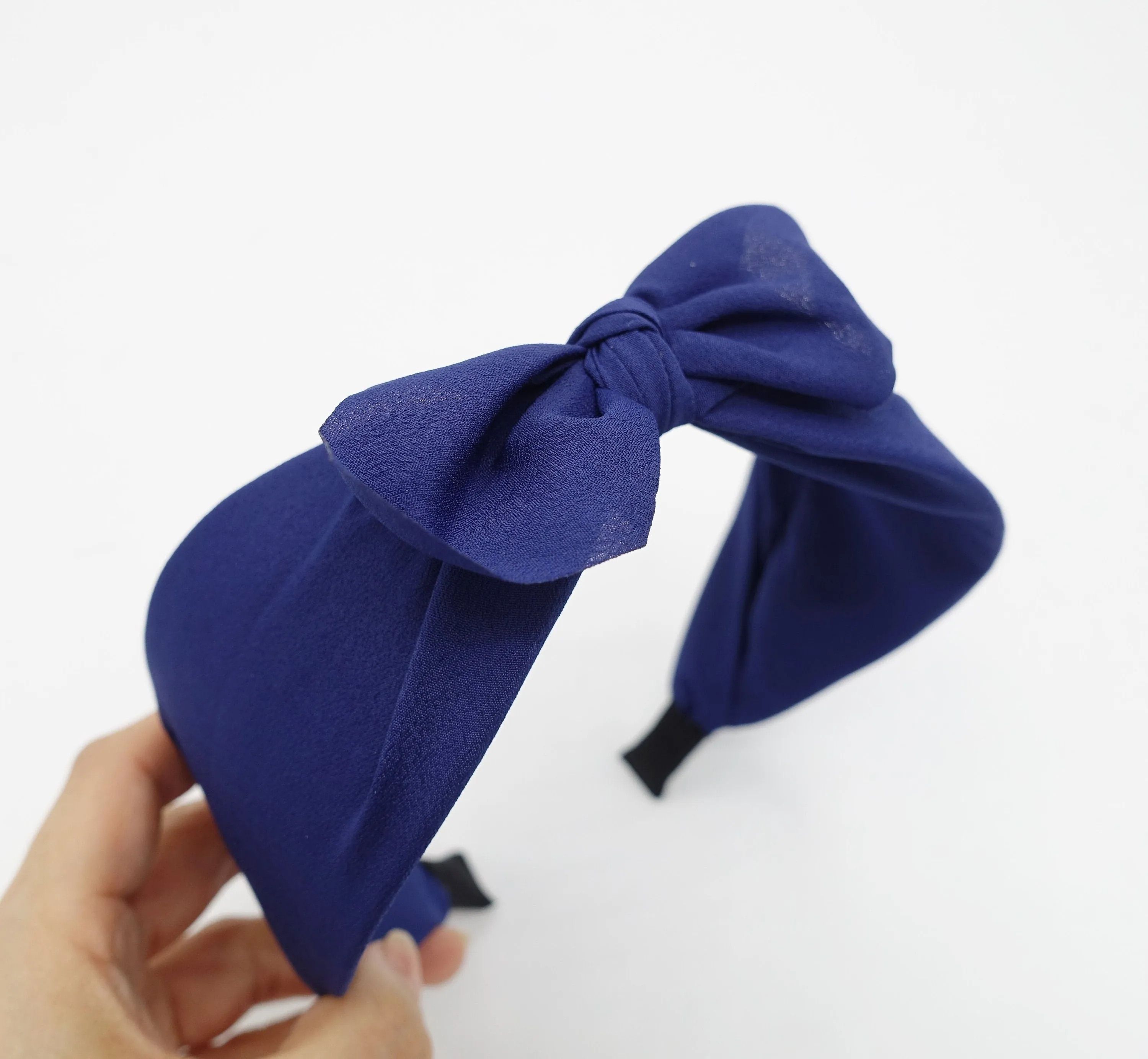 solid chiffon headband cute  bow knot hair accessory for women