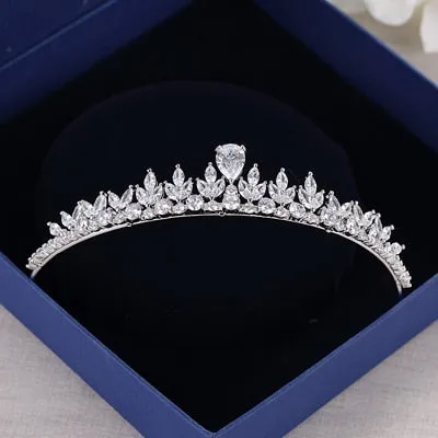 Sparkling Zircon Wedding Dress Hair Accessory Bridal Tiara Crown