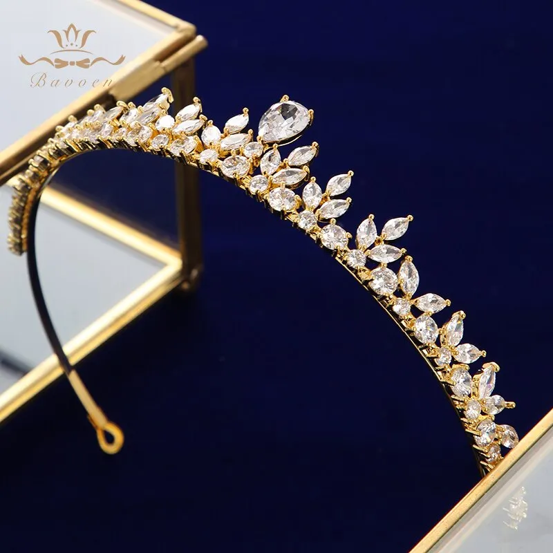 Sparkling Zircon Wedding Dress Hair Accessory Bridal Tiara Crown