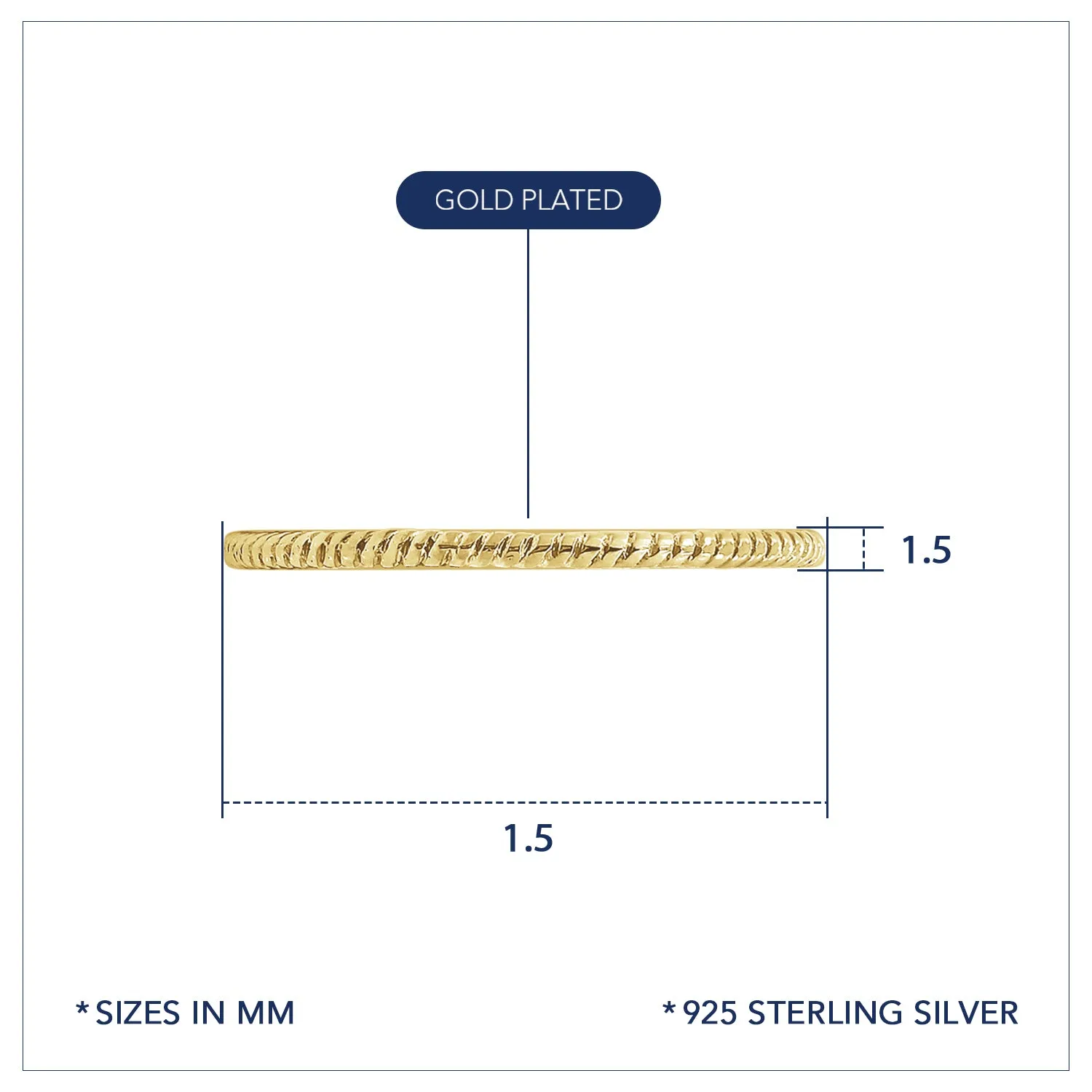 Stakable Twisted Rope Stacking Ring