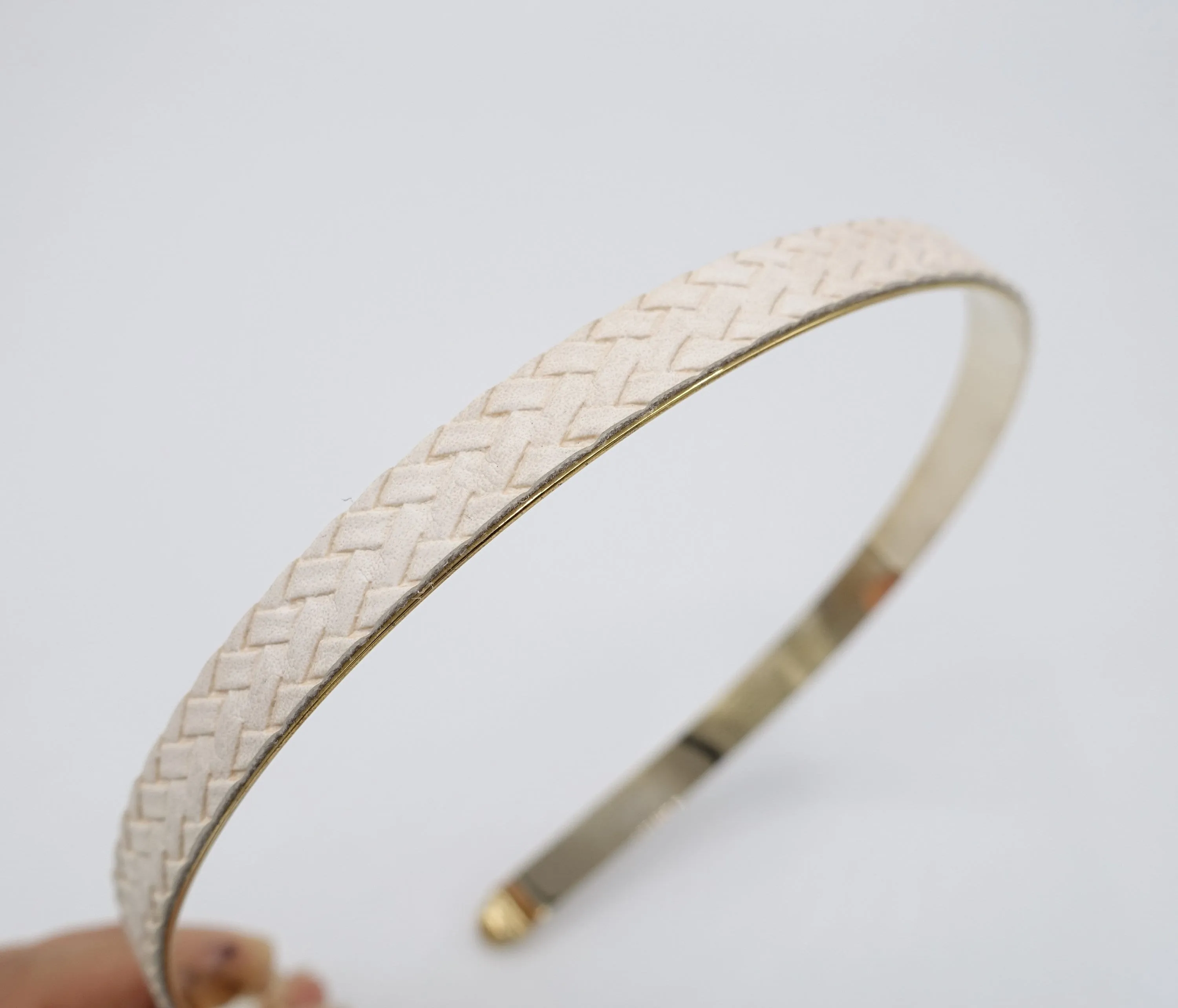 stamped headband, leather headband for women