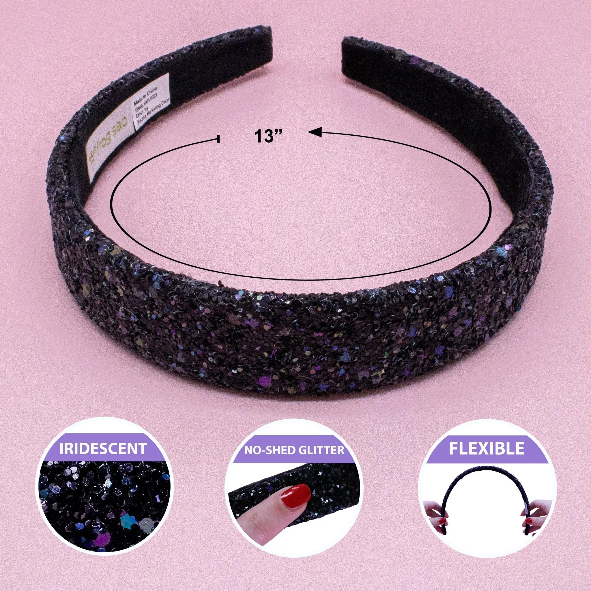 Tapered Chunky Glitter Headband