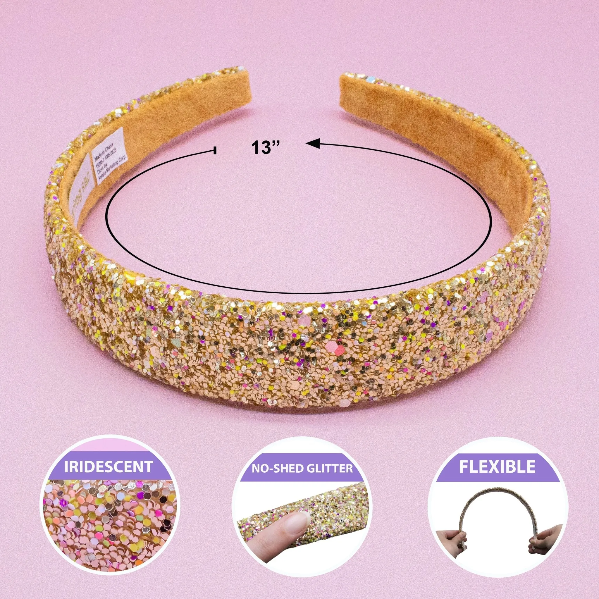 Tapered Chunky Glitter Headband