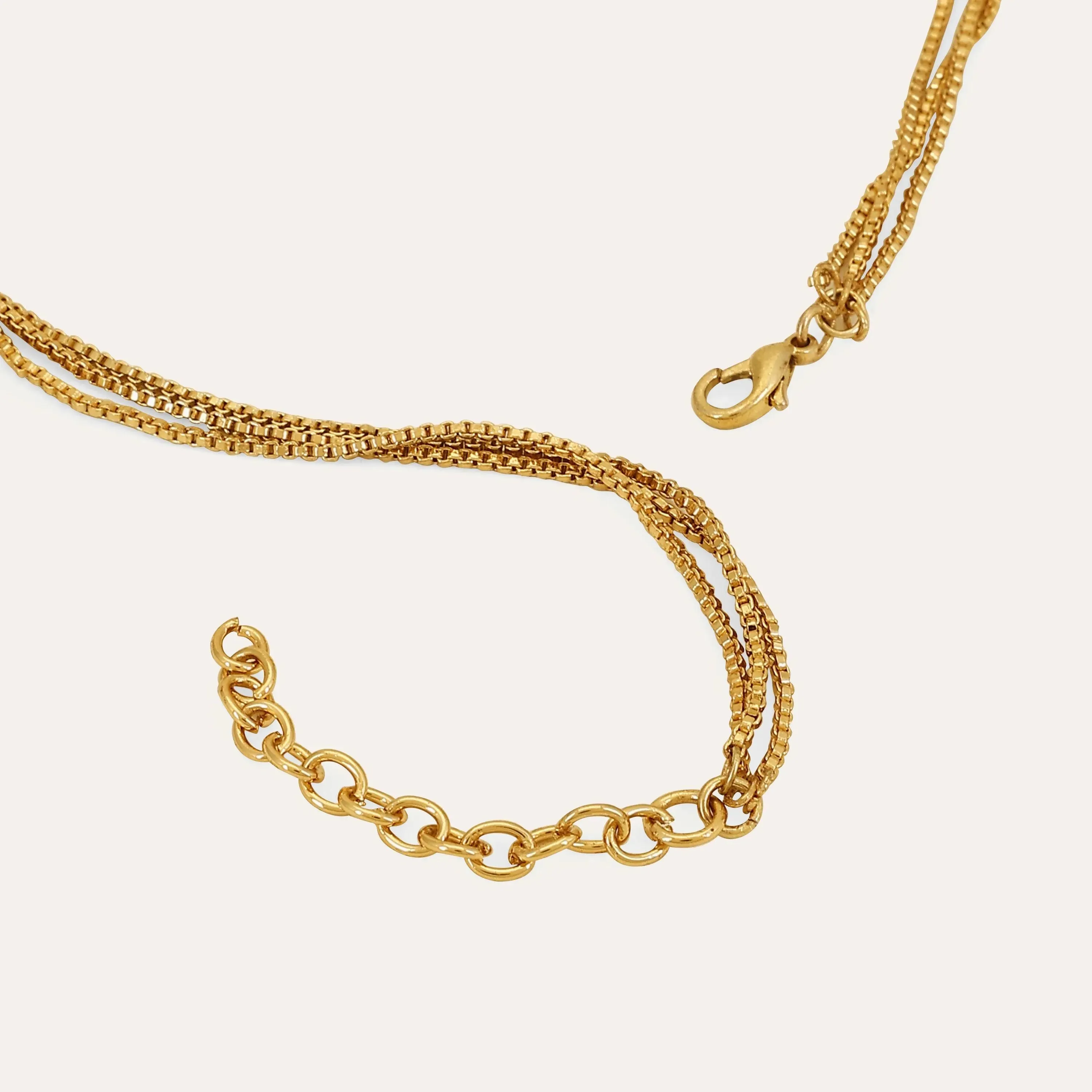 TFC 24K Festive Bead Dance Long Layered Gold Plated Chain Necklace