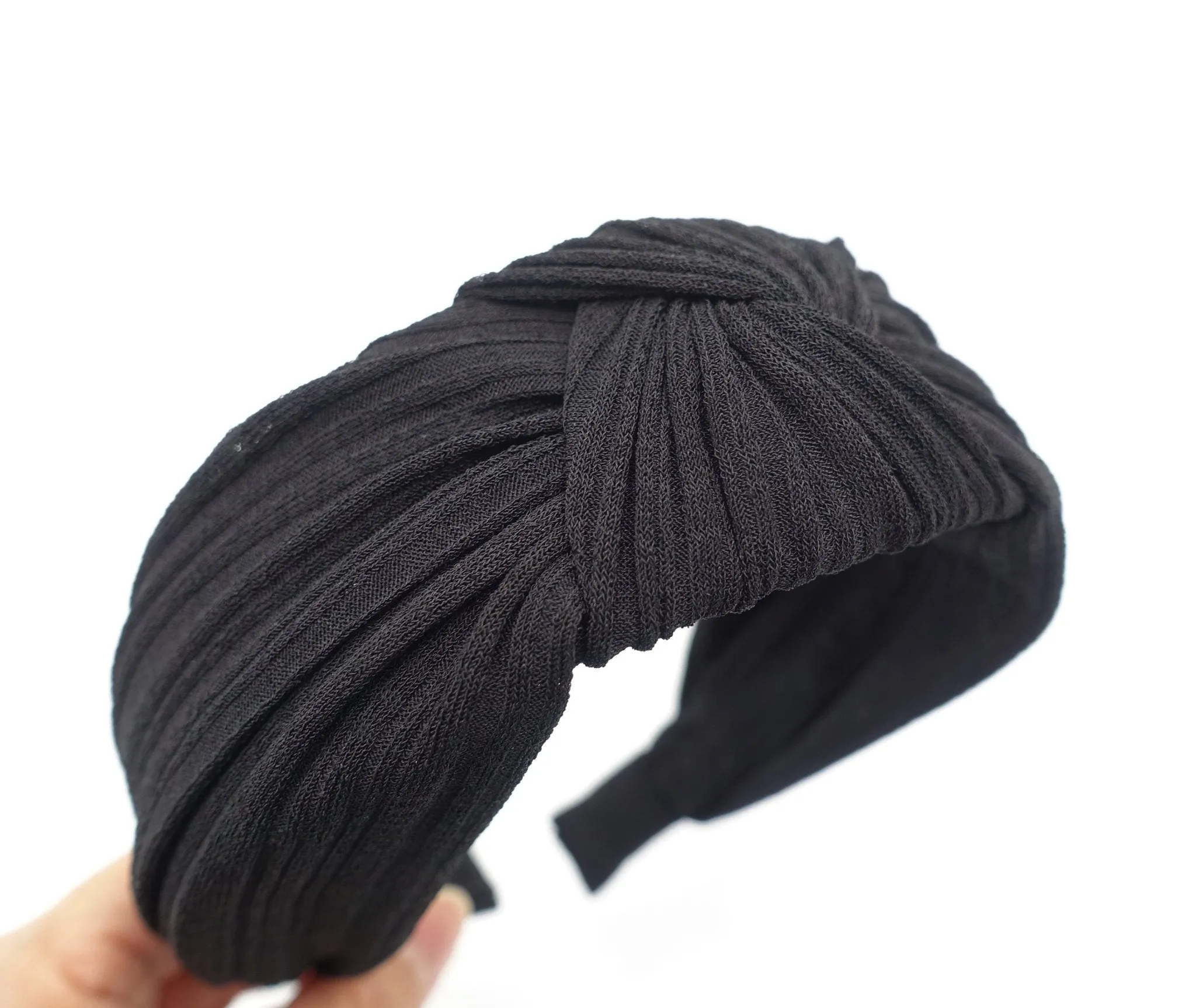 thin stretch chiffon knit knotted headband