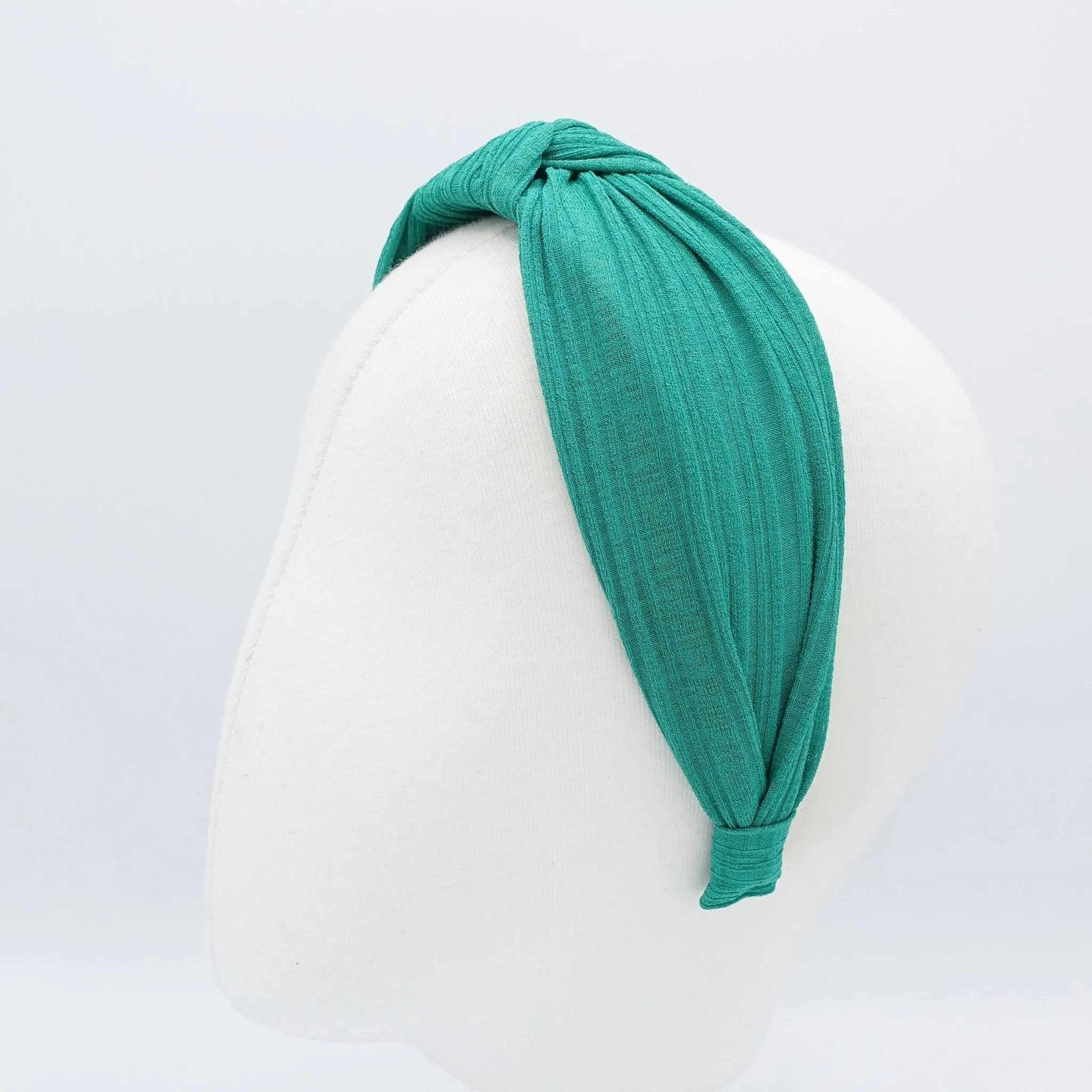 thin stretch chiffon knit knotted headband