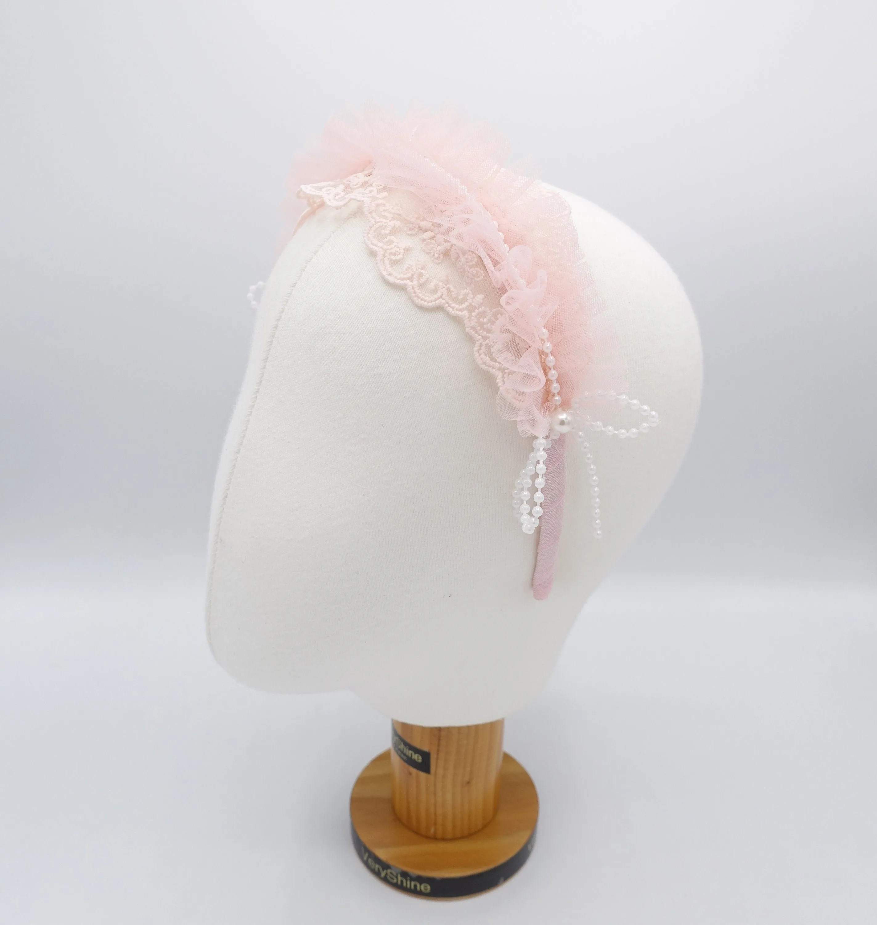 tulle floral lace headband for a girl and kid