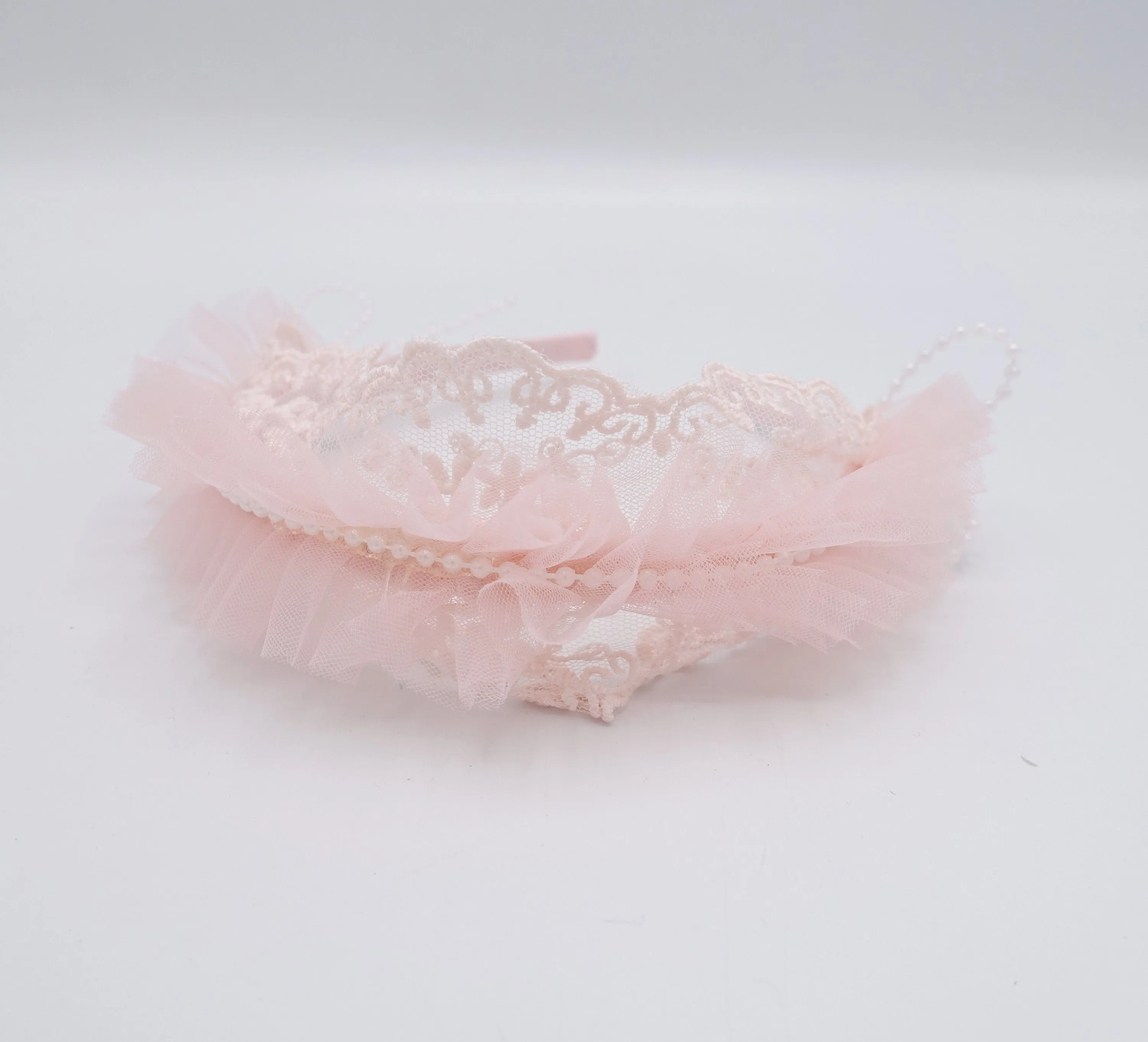 tulle floral lace headband for a girl and kid