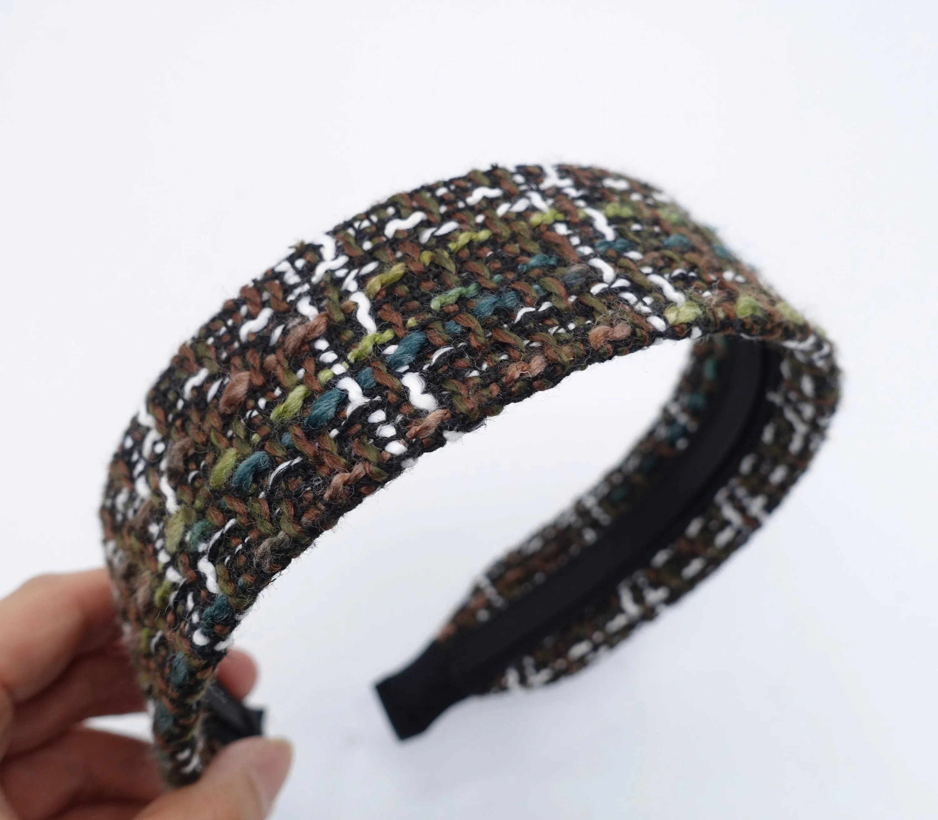 tweed headband plain basic style hairband women hair accessory