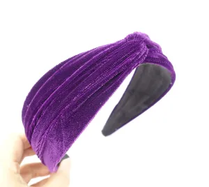 velvet wave headband cross hairband for women