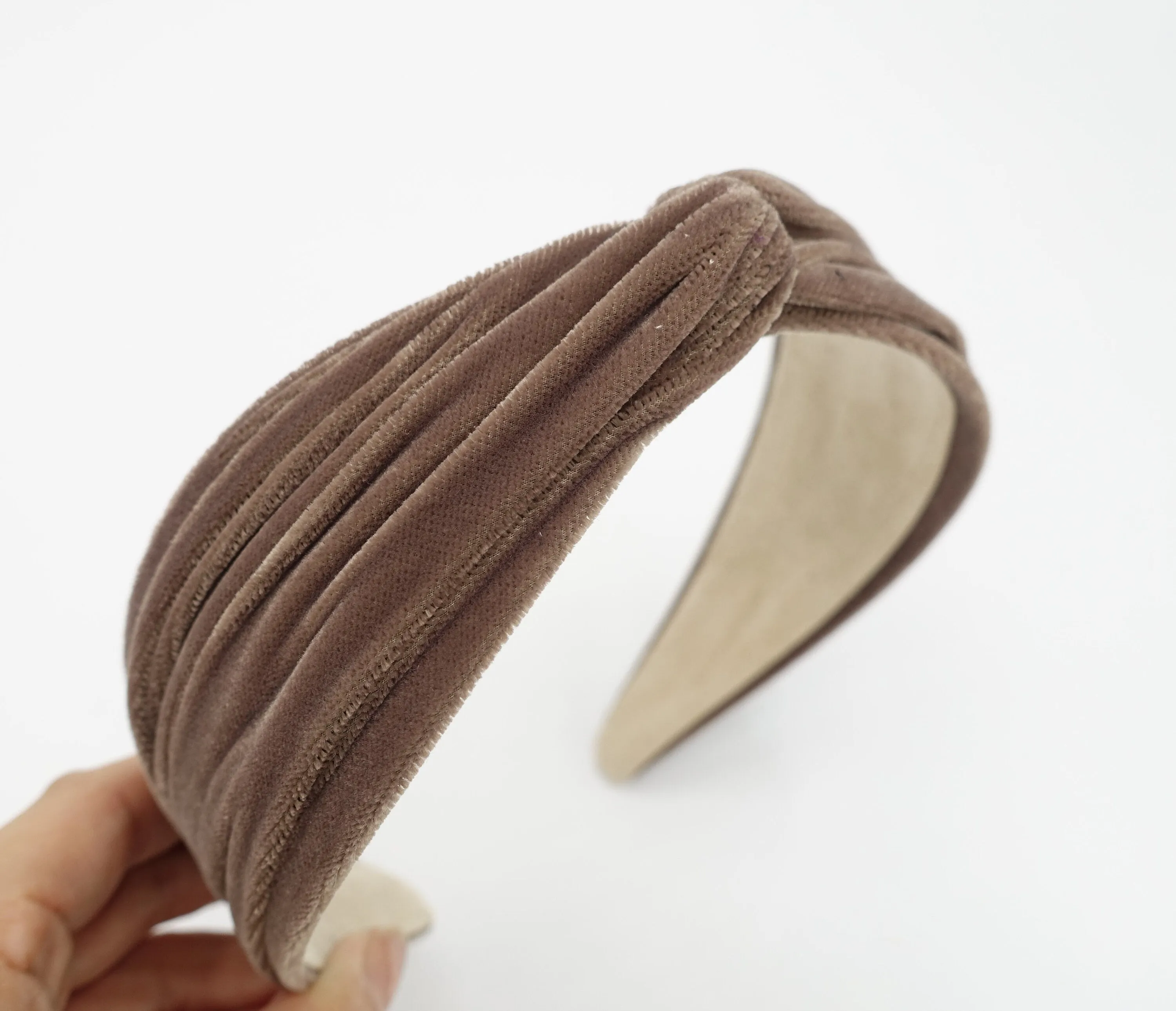 velvet wave headband cross hairband for women