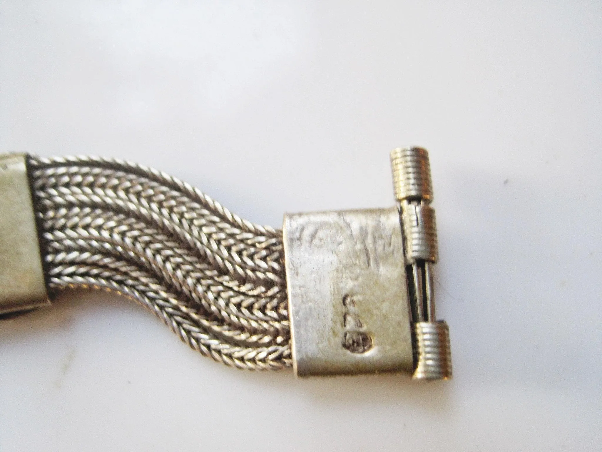 Vintage Silver and Niello Turkish Bracelet