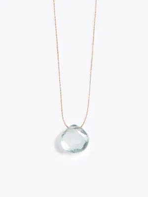 Wanderlust Life Fine Cord Necklace - Aquamarine