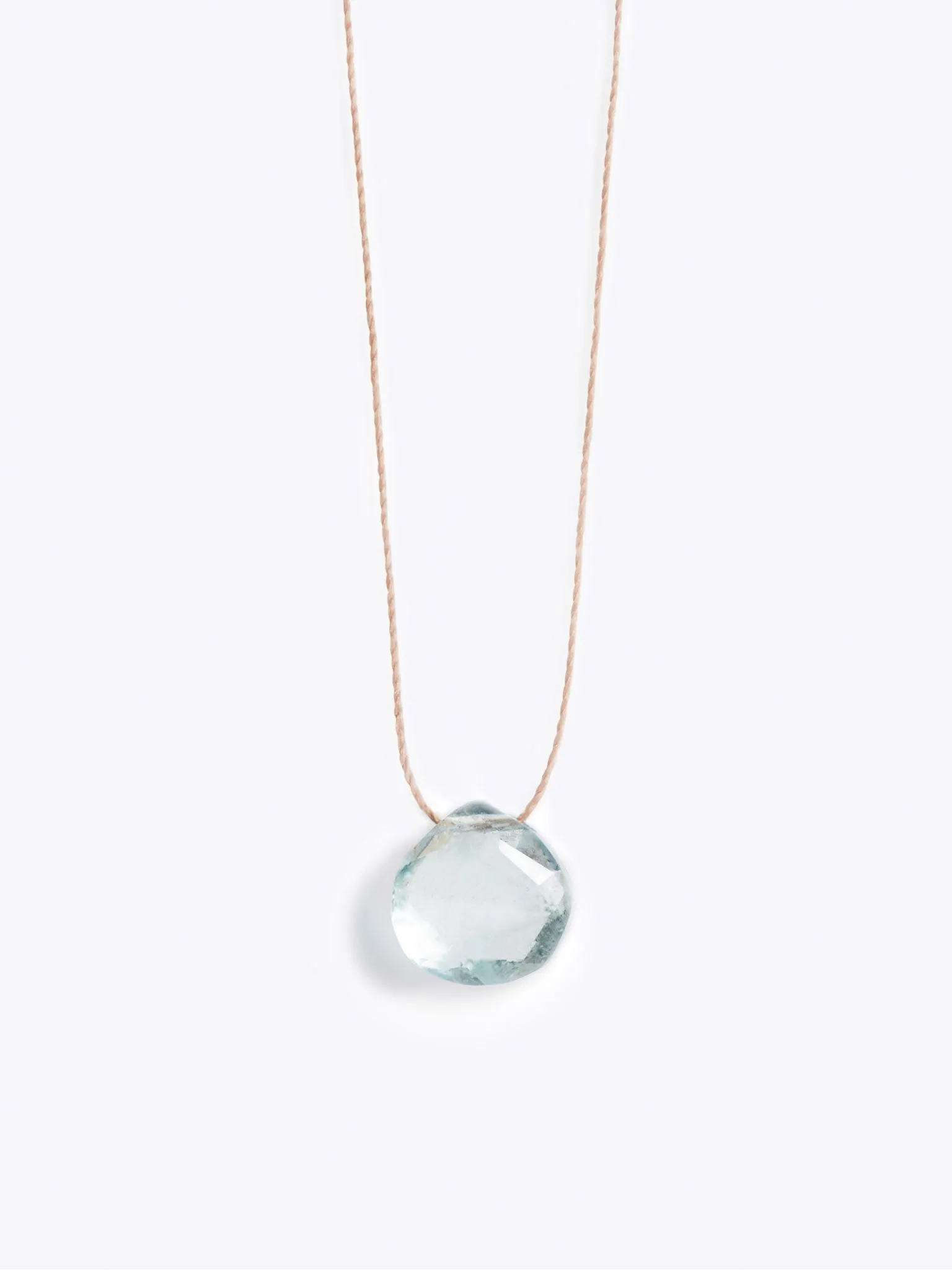 Wanderlust Life Fine Cord Necklace - Aquamarine