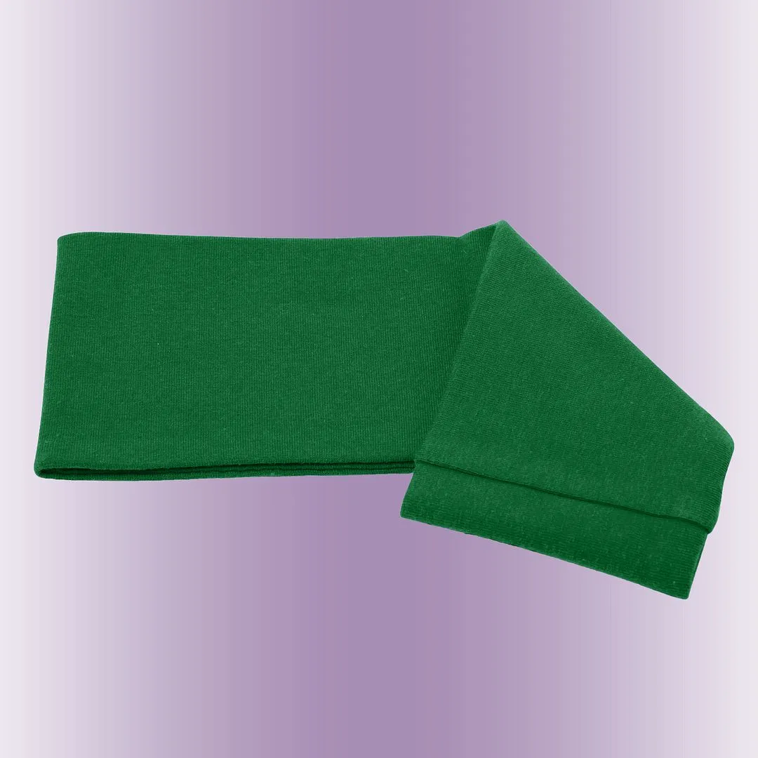 Women's Headbands Cotton Jersey 3" Wide Yoga Fitness Fashion Made in the USA Green